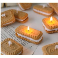 HiBathti Biscuit Shape Candle - Whimsical Soy Wax Candle with Delightful Aroma for Unique Home Decor