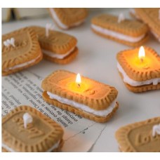 HiBathti Biscuit Shape Candle - Whimsical Soy Wax Candle with Delightful Aroma for Unique Home Decor