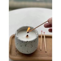 HiBathti Handmade Scented Soya Candle - Luxury Soy Wax Candle in Elegant Ceramic Bowl